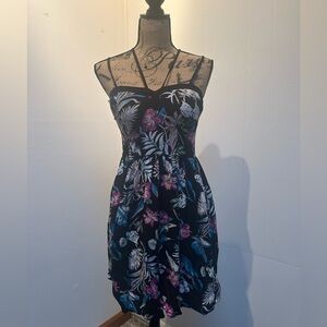 Xhilaration Black Floral Dress